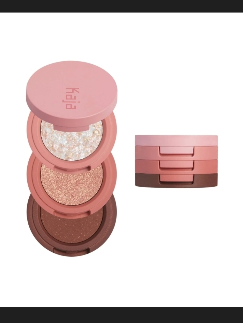 Kaja Beauty Bento Bouncy Eyeshadow Trio in Coral Sunrise